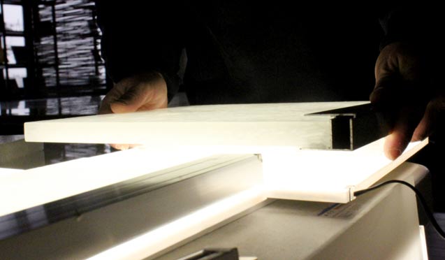 Abbott Capital Backlit Recycled Glass Lighting Design Process