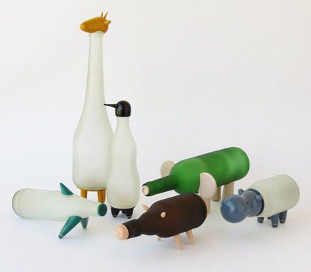 Glass Bottle Design Animal Shapes