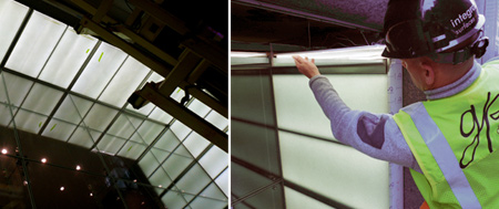 Layers of Backligting for Glass Panels