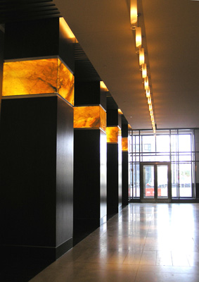 Wells Fargo Backlit Onyx Lobby Columns