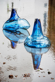Pieke Bergmans Space Invaders Custom Glass In Puddle