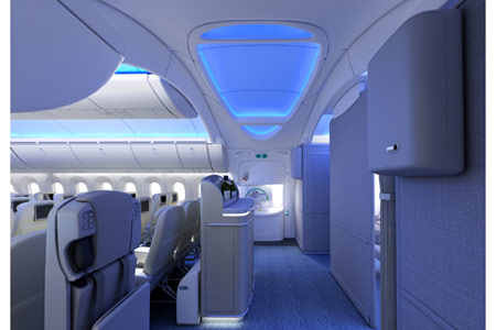 Boeing Sky Interior Side View Lighting Design