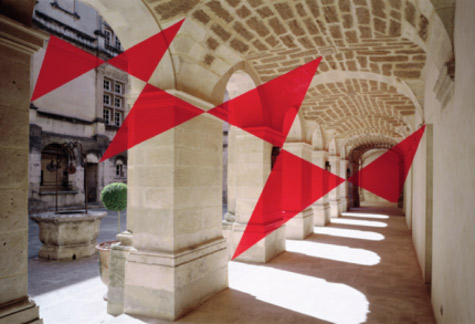Felice Varini Triangle Art Installation Illusion