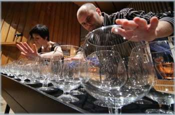 Glass Duo Playing Glass Harp