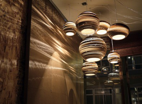 Jupiter Series Scrap Lighting Fixtures in Cluster Design Arrangement