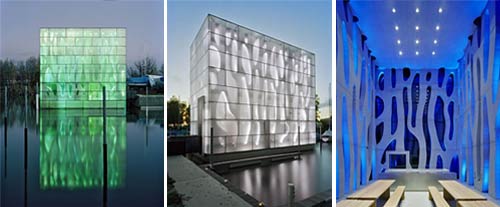 Nordwesthaus Blue, White, and Green Lighting Scheme