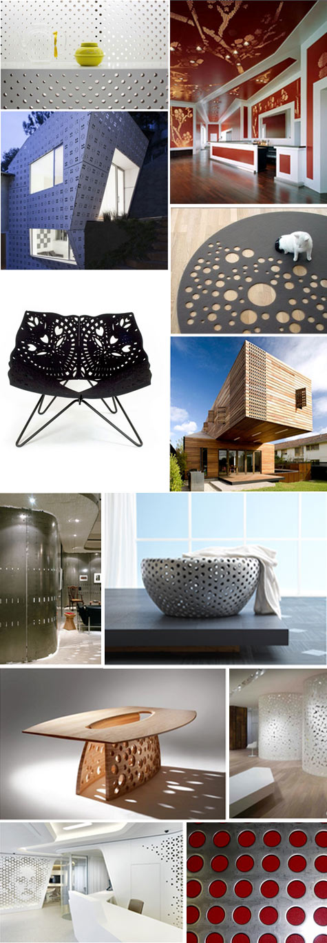 Perforated Surfaces Interior Design Architectural Industrial Design Ideas