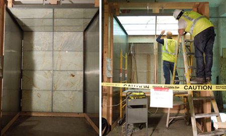 Elevator Cab Interior Products Translucent Stone Panels