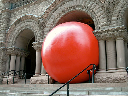 The Red Ball Project Art Installation