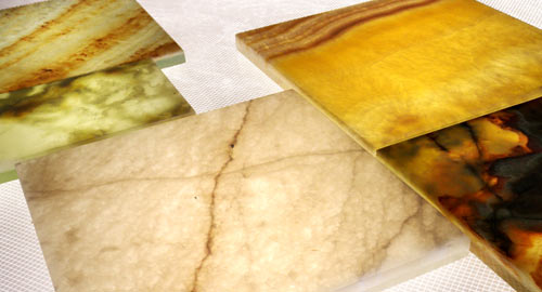 Thin Translucent Onyx Stone Panels Infinite Colors and Textures for Backlighting