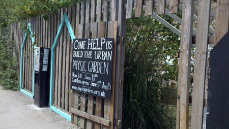 Entrance to Urban Physics Garden in London