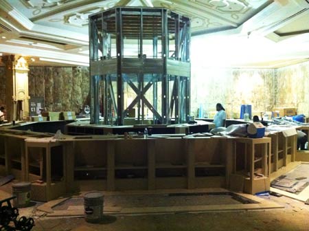 Construction Progress at the Venetian Oculus Bar Renovation